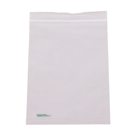 6 x 9'' - 2 Mil Compostable Reclosable Poly Bags